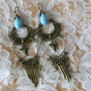 70s style southwestern style earrings